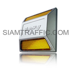 หมุดติดถนนสะท้อนแสง Highway สีเหลือง 2 หน้า